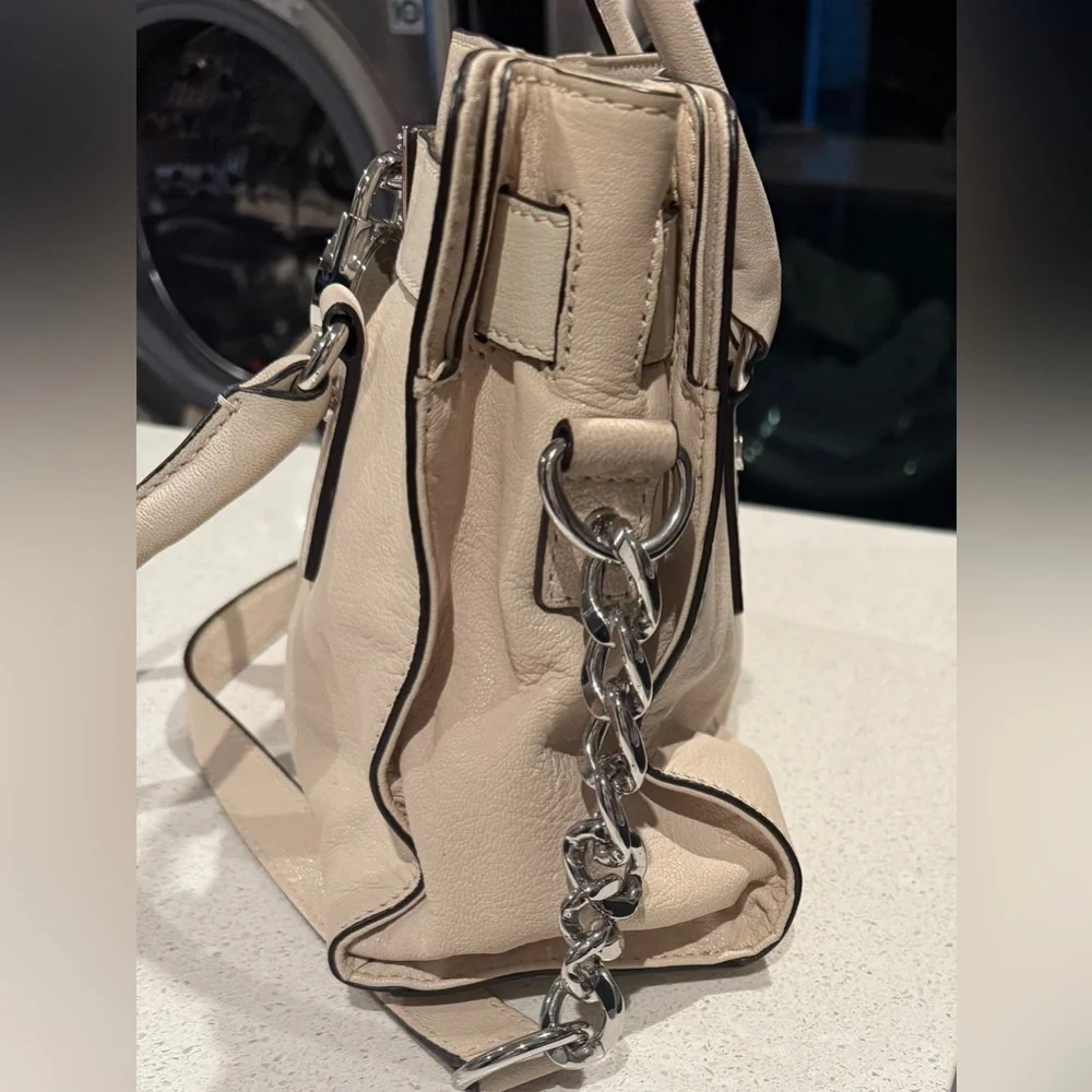 Michael Kors Cream Satchel with Silver Accents - Picture 8 of 10